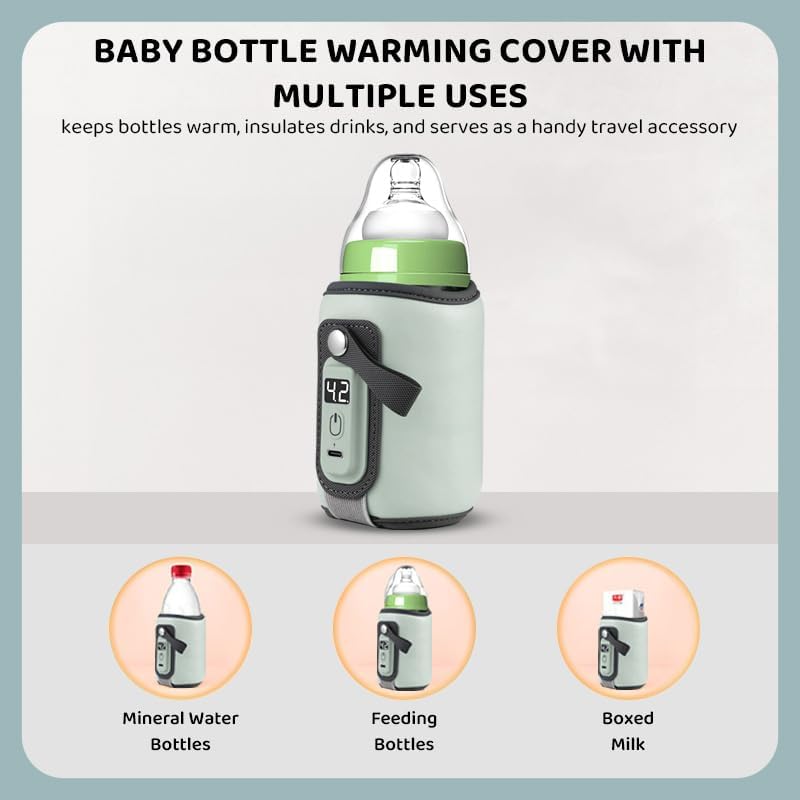 StarAndDaisy Baby Electric Bottle Warmer with Constant Temperature Technology/Portable Insulated USB Baby Milk Bottle Warmer-Blue