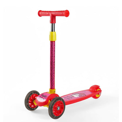 StarAndDaisy X Hello Kitty Kick Scooter for Kids 3+ Years, Foldable Skate Scooter for Children Girls & Boys with 4 Level Height Adjustment, LED Wheels & Brakes -(Officially Licensed) Red