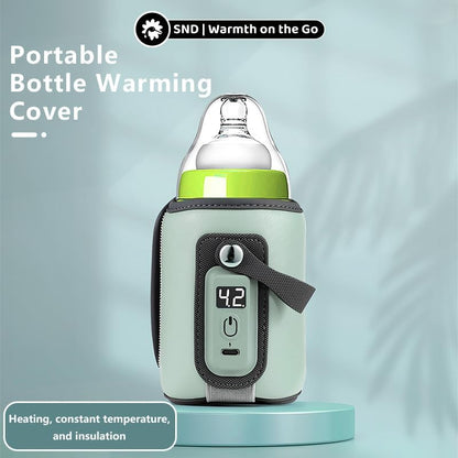 StarAndDaisy Baby Electric Bottle Warmer with Constant Temperature Technology/Portable Insulated USB Baby Milk Bottle Warmer-Blue