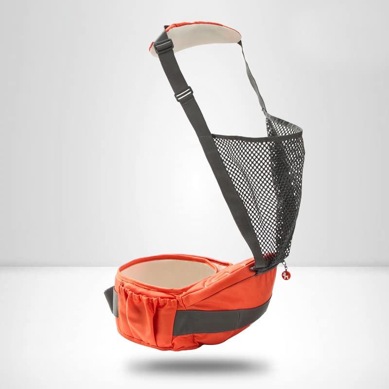 StarAndDaisy Baby Deer Series 6 in 1 Multipurpose Strong Baby Carrier with Upgraded Breathable Air Fabric & Ergonomic Design Coushion Padding for Baby Comfort (Orange)