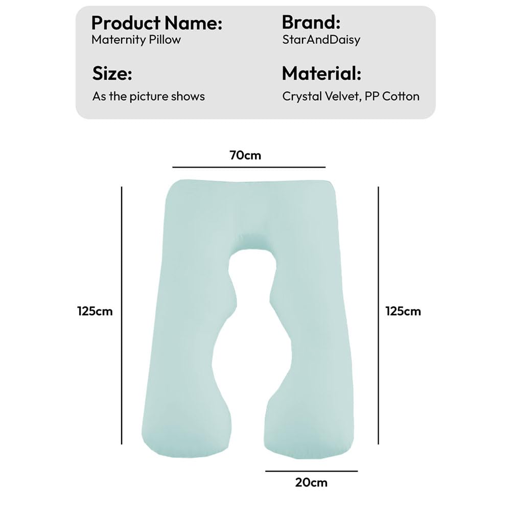 StarAndDaisy Pregnancy Pillow for Women/U Shape Body Pillow with 360° Full Body Support, Ergonomic & Comfortable Maternity Pillow for Pregnancy Sleeping