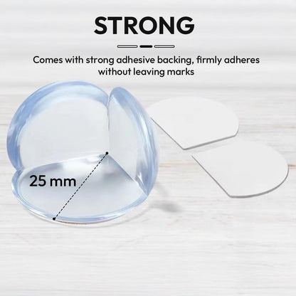 StarAndDaisy Baby Proofing Corner Guards Pack of 8 / Round Silicone Edge Protector for Sharp Table Corners & Furniture Safety