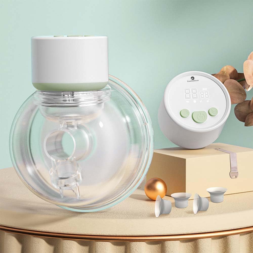 StarAndDaisy Breast Feeding Pump/Baby Breast Pump Electric with 1500 MAH Rechargeable Battery/Portable Milk Pump with Touch Screen LED Display 9 speeds & 4 modes