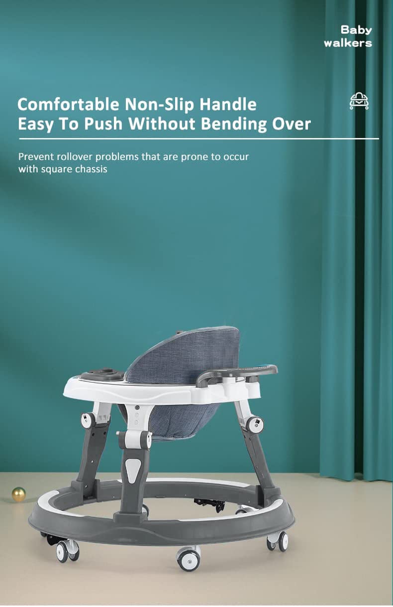 StarAndDaisy Baby Walkers 6-24 Month Boy & Girl / 360° Walker for Kids 1 Years with Multi Adjustable Height/Multi-Function Baby Walker with Anti-Rollover - (Grey)