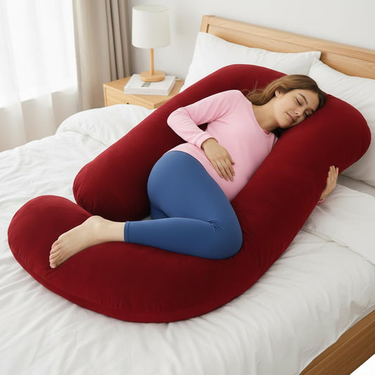 StarAndDaisy Pregnancy Pillow for Women/J Shape Body Pillow with 360° Full Body Support, Ergonomic & Comfortable Maternity Pillow for Pregnancy Sleeping