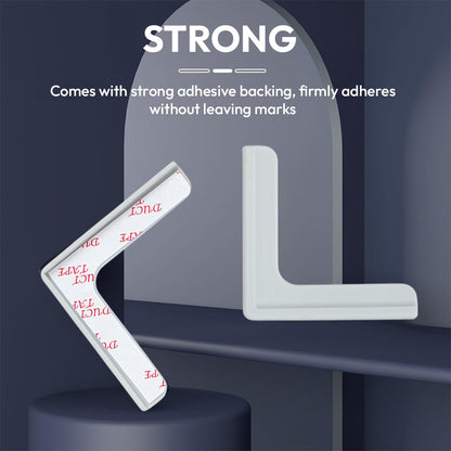 StarAndDaisy Baby Corner Protectors – Soft Edge & Corner Guards for Child Safety on Tables, Desks, and Cabinets - Pack of 4 Grey - (L-Shaped)