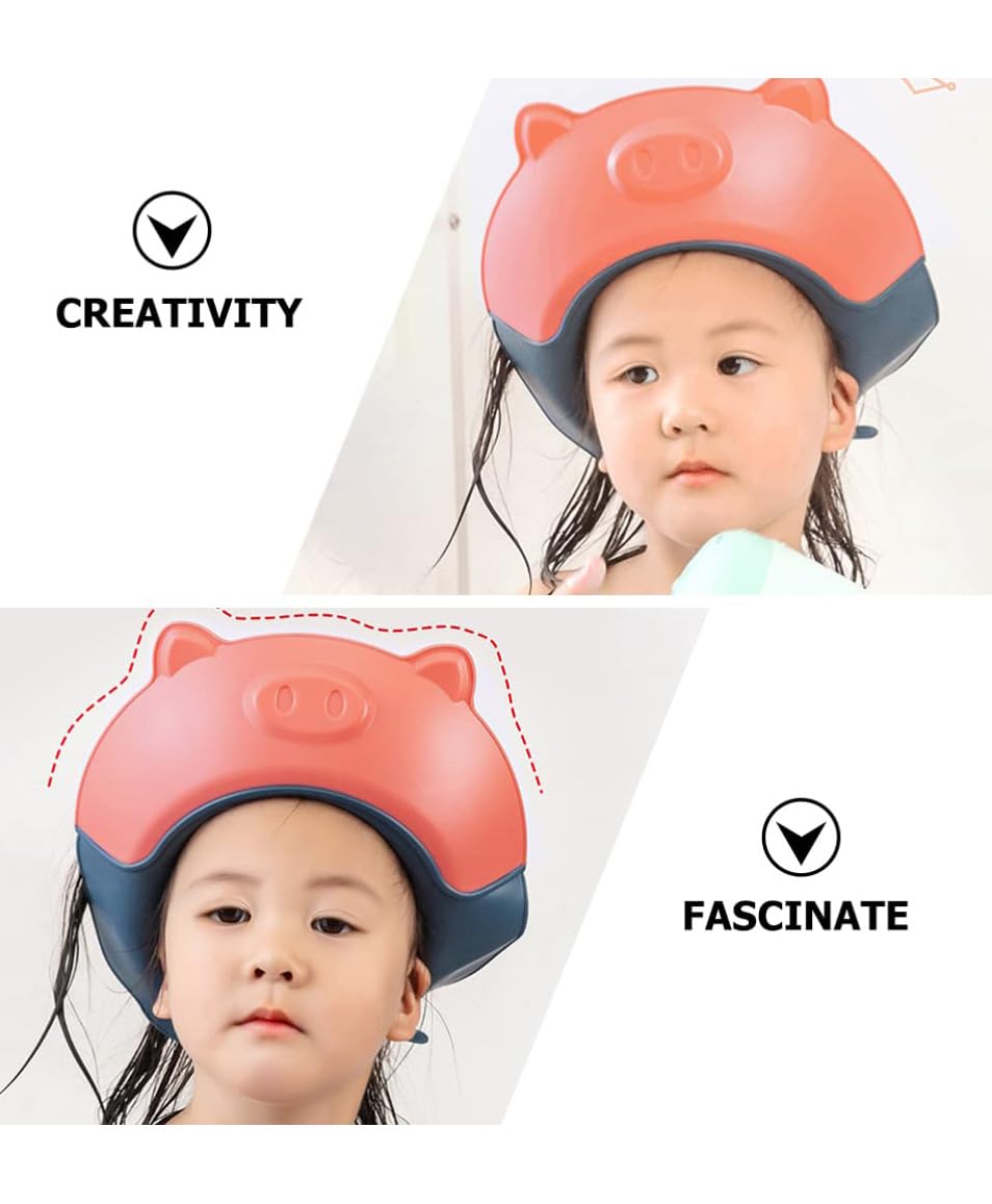 StarAndDaisy Baby Shower Cap Shield, Adjustable Shower Cap for Kids, Visor Hat for Eye and Ear Protection for 0-8 Years Old Children.