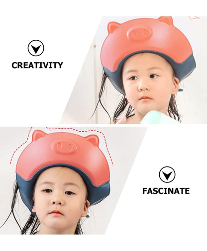 StarAndDaisy Baby Shower Cap Shield, Adjustable Shower Cap for Kids, Visor Hat for Eye and Ear Protection for 0-8 Years Old Children.