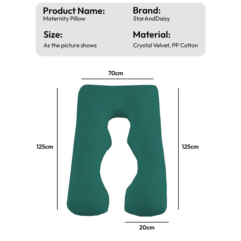 StarAndDaisy Pregnancy Pillow for Women/U Shape Body Pillow with 360° Full Body Support, Ergonomic & Comfortable Maternity Pillow for Pregnancy Sleeping