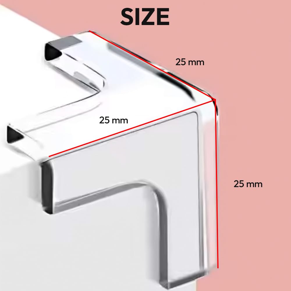 StarAndDaisy Baby Proofing Edge & Corner Guards Pack of 8, T Shape Self Adhesive Silicone Corner Protectors for Kids Safety & Home Tables