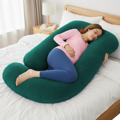 StarAndDaisy Pregnancy Pillow for Women/J Shape Body Pillow with 360° Full Body Support, Ergonomic & Comfortable Maternity Pillow for Pregnancy Sleeping