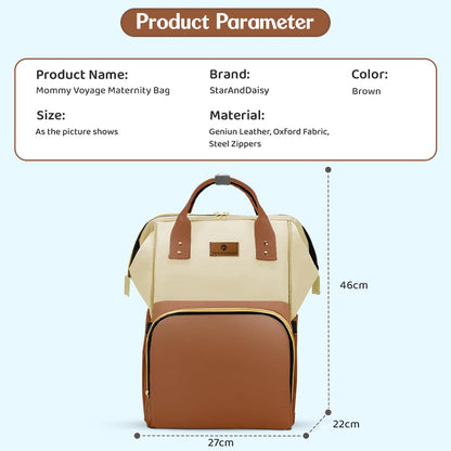 StarAndDaisy Diaper Bag for Mothers for Travel – 27L Lightweight Waterproof Leatherite Diaper Bag/Baby Bag for Mother Travel with 15 Multi-Purpose Pockets & Quick Access Diaper Pocket