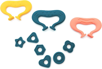 StarAndDaisy Teether Teething Toys For Baby 6-12 Months, Soft Silicone Bpa Free, Infant, Multicolor