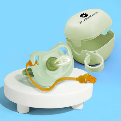 StarAndDaisy Soft Silicone Baby Pacifiers with Unique Shape to Support Psychological Breathing, Teether & Pacifier for Newborns. (Green)