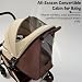 StarAndDaisy Baby Strollers / Pram for 0-3 Year Boys & Girls with Foldable Design, Food Tray, 4 Wheel Suspension, Easy to Convertible& Adjustable Seat, 5 Point Safety Belt, Light Weight & Convenient-Beige
