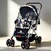 StarAndDaisy Sunrise Baby Stroller Lightweight Foldable Stroller for 0-5 Years,Adjustable Backrest, 360° Swivel Wheel, Extended Mosquito Net, Reversible Handlebar (Gama) Multicolor