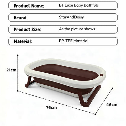 StarAndDaisy Baby Bath Tub for 0 to 5 Years/Bath Tub for Kids 0-3 Years, Tub for Girls & Boys with oldable Legs, Easy to Store -Brown