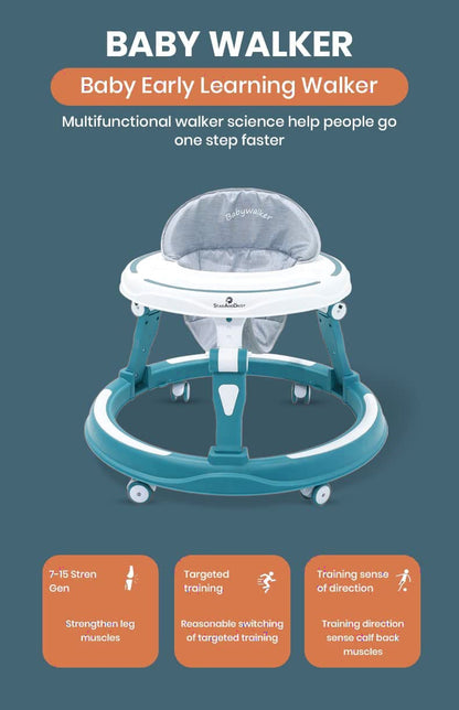 StarAndDaisy Baby Walkers 6-24 Month Boy & Girl / 360° Walker for Kids 1 Years with Multi Adjustable Height/Multi-Function Baby Walker with Anti-Rollover - (Blue)