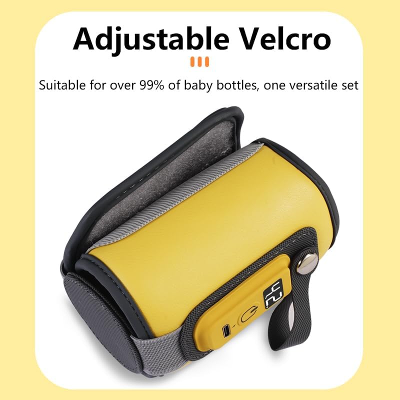 StarAndDaisy Bottle Warmer for Baby , Infants / Toddler, Water Warmer with Adjustable Temperature Control Portable & USB, Constant Temprature Control Technology, Baby Feeding Bottle Warmer for Car Travel Outdoor -Yellow