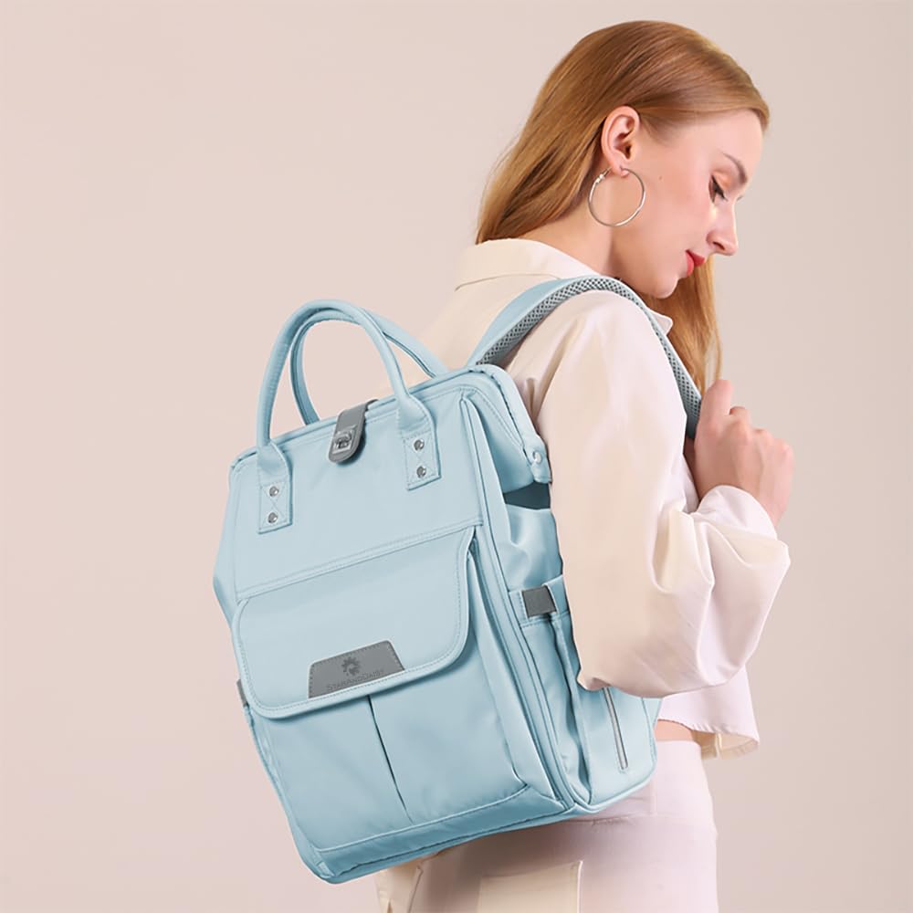 StarAndDaisy Baby Diaper Bag for Mothers/Mom Travel Maternity Backpack with Insulated Milk Bottle Pocket, Multi Compartments, Waterproof, Travel Friendly, Lightweight - Blue