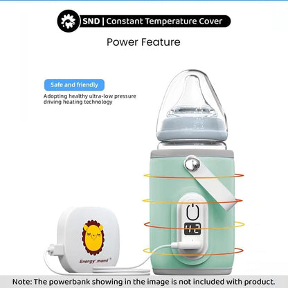 StarAndDaisy Bottle Warmer for Baby / Toddlers, Water Warmer with Adjustable Temperature Control Portable & USB, Constant Temperature Control Technology, Baby Feeding Bottle Warmer for Travel Outdoor -Green