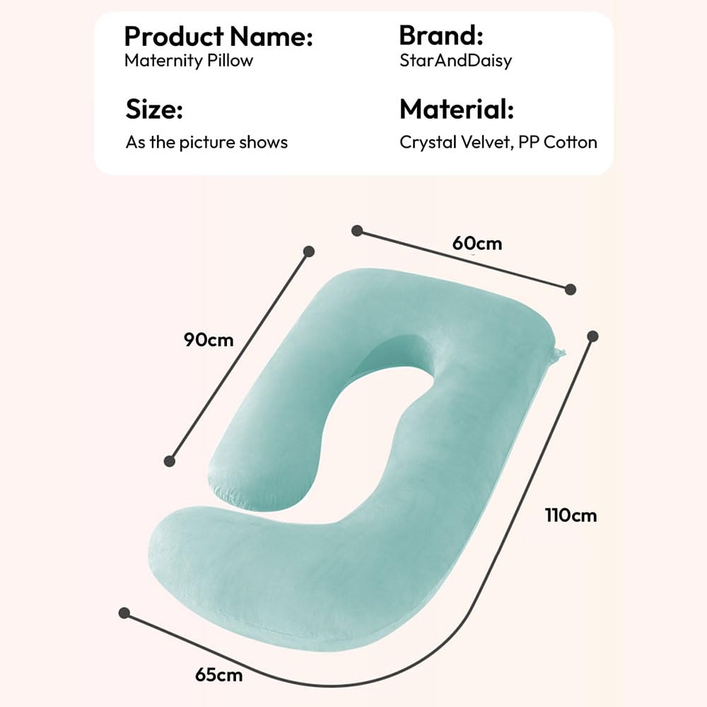 StarAndDaisy Pregnancy Pillow for Women/J Shape Body Pillow with 360° Full Body Support, Ergonomic & Comfortable Maternity Pillow for Pregnancy Sleeping
