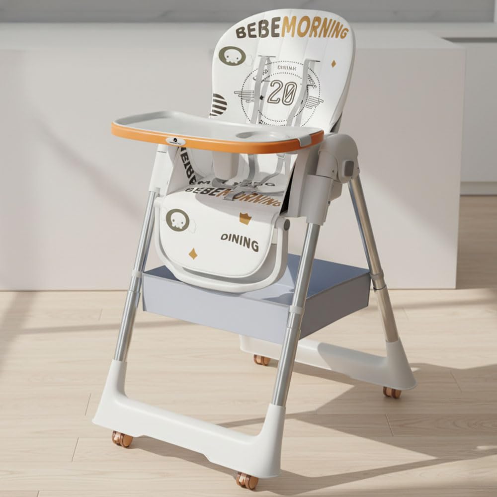 StarAndDaisy Galaxy Star High Chair for Baby 6 Months to 5 Years / 6 in 1 Baby Feeding Chair with 7 Level Height Adjustment / 3 Mode Seat Adjustment/Baby High Chair with One Click Fold