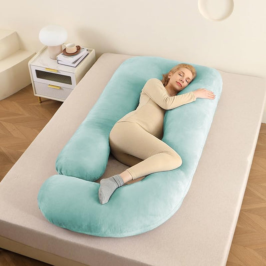 StarAndDaisy Pregnancy Pillow for Women/J Shape Body Pillow with 360° Full Body Support, Ergonomic & Comfortable Maternity Pillow for Pregnancy Sleeping