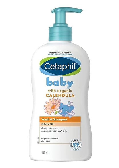 CETAPHIL BABY WASH & SHAMPOO WITH CALENDULA 400ML (GALDERMA)
