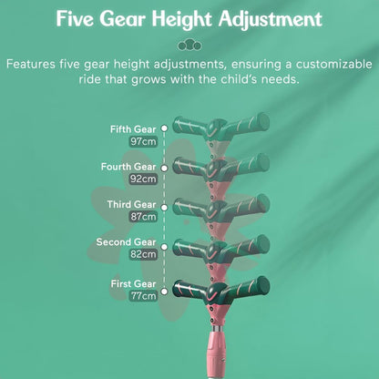 StarAndDaisy Scooter for Kids | Skating Scooter with 6 Level Adjustable Height | 3 Wheel Skates or Scooter for Kids 6-12 Years Boys & Girls (Green-Pink)