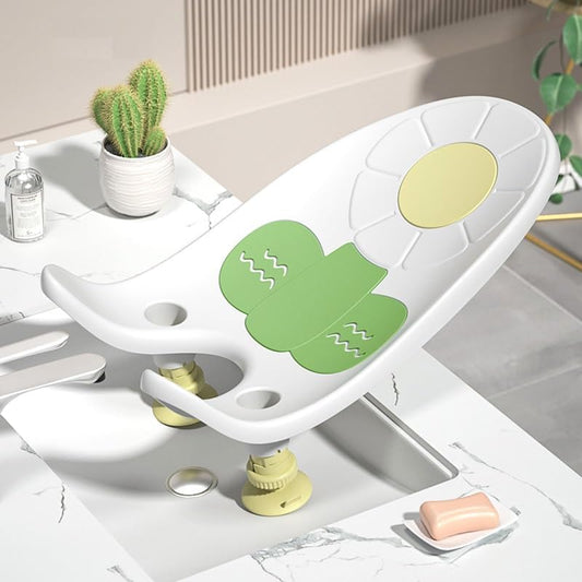 StarAndDaisy Baby Bath Seat for Newborn to 0-18 Months, Non-Slip, Adjustable, Portable, Comfortable, Hygienic Baby Bather - (White)