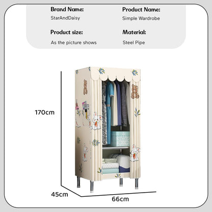 StarAndDaisy Collapsible Wardrobe for Clothes/Storage Organizer Wardrobe for Multipurpose, Cloth, Shoes, Books Organizer
