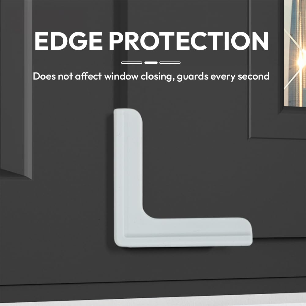 StarAndDaisy Baby Corner Protectors – Soft Edge & Corner Guards for Child Safety on Tables, Desks, and Cabinets - Pack of 4 Grey - (L-Shaped)