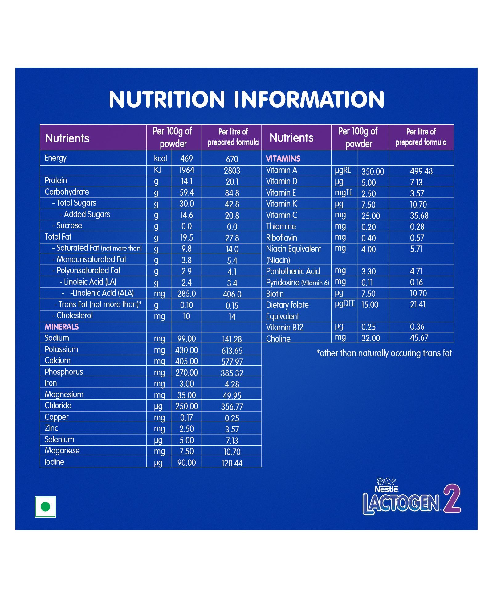 Nestle Lactogen Stage 2 Powder Refill (400 gram)