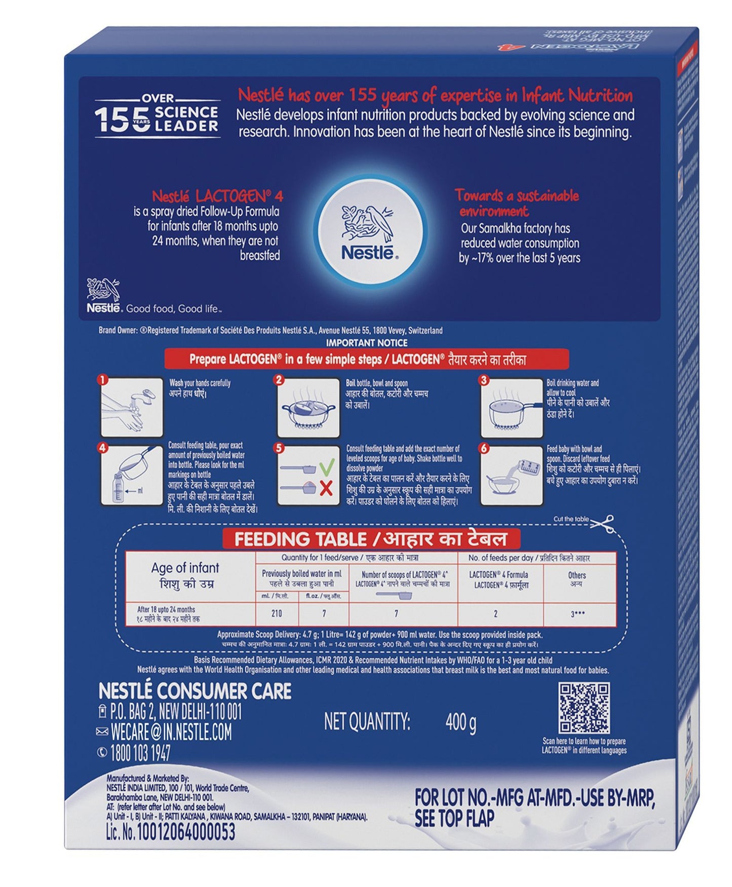 Nestle Lactogen Stage 4 Powder Refill (400 gram)