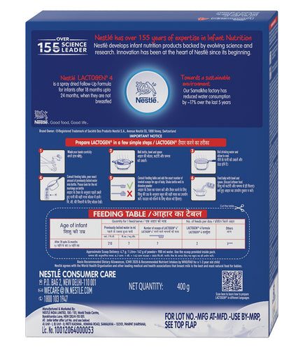Nestle Lactogen Stage 4 Powder Refill (400 gram)