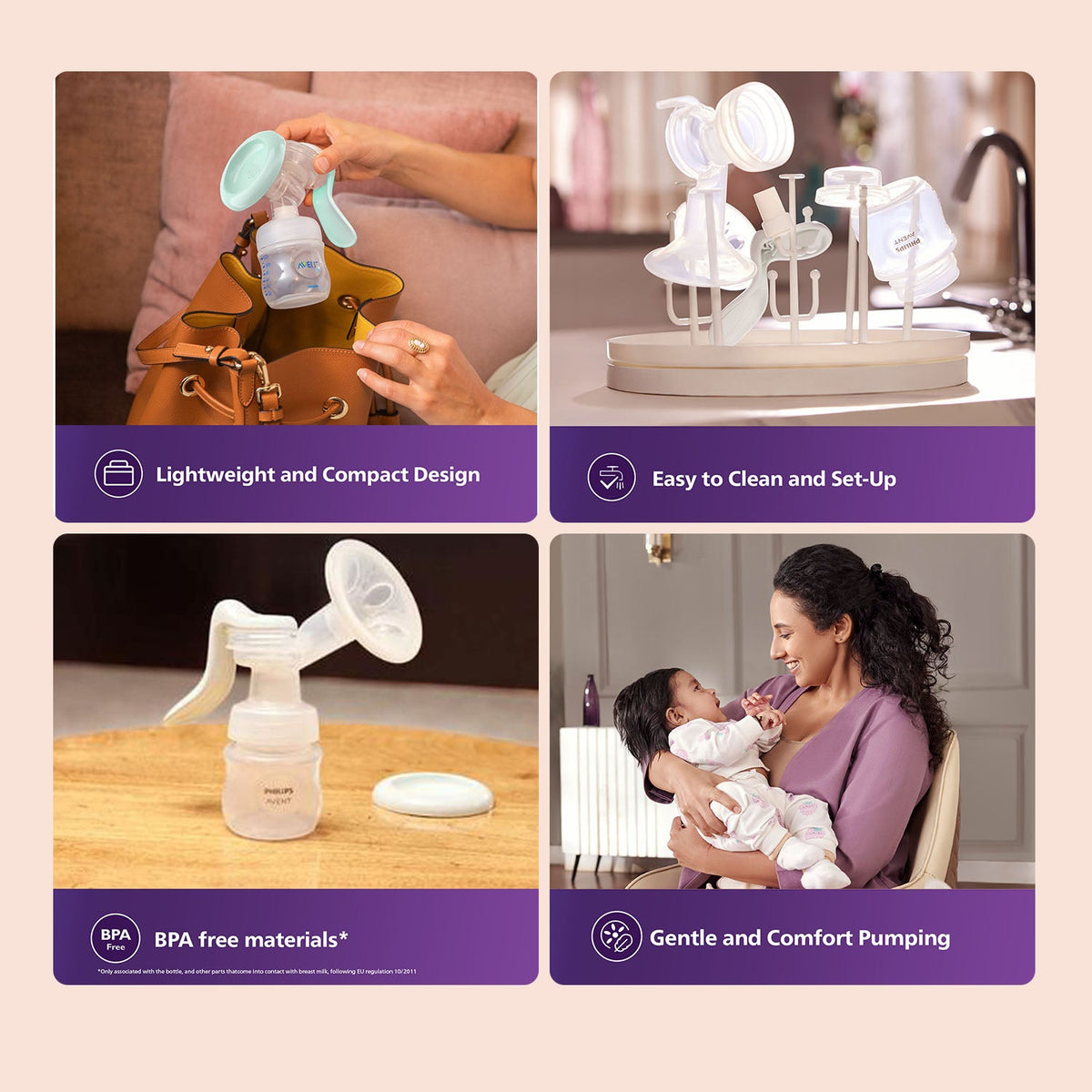 Comfort Manual Breast Pump [SCF417/20] [PHILIPS]