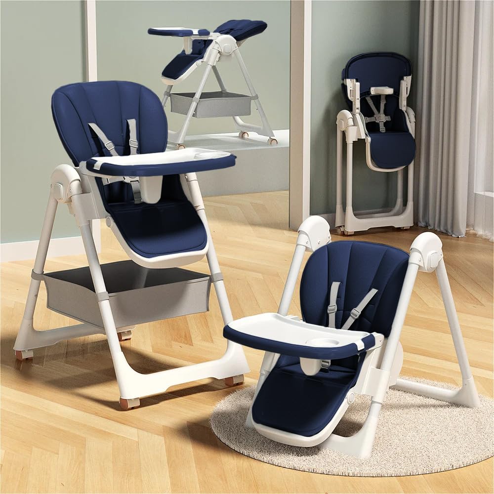 StarAndDaisy Galaxy Star High Chair for Baby 6 Months to 5 Years / 6 in 1 Baby Feeding Chair with 7 Level Height Adjustment / 3 Mode Seat Adjustment/Baby High Chair with One Click Fold