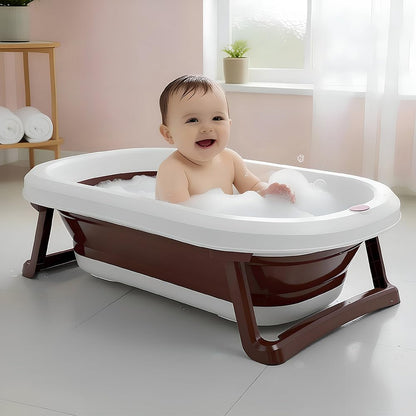 StarAndDaisy Baby Bath Tub for 0 to 5 Years/Bath Tub for Kids 0-3 Years, Tub for Girls & Boys with oldable Legs, Easy to Store -Brown