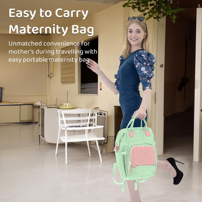 StarAndDaisy Baby Diaper Bag for Mothers/Mom Travel Maternity Backpack with Insulated Milk Bottle Pocket, Multi Compartments, Waterproof, Travel Friendly, Lightweight.