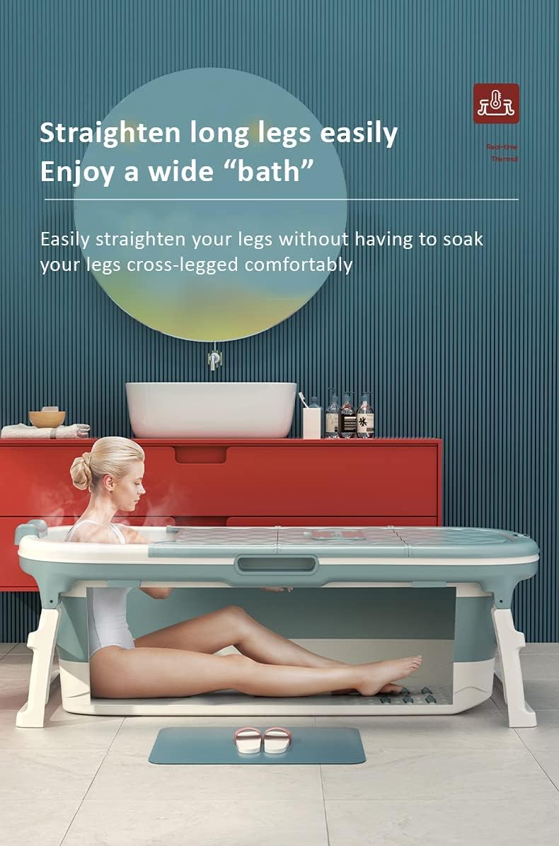 StarAndDaisy Bath Tub With Foldable Bathtub for kids & Adults with Space Saving, Kids Folding Bathing Tub Girls & Boys & Parents, Multi Purpose Bath tub, Size 149 X 50 X 61 (Pink)