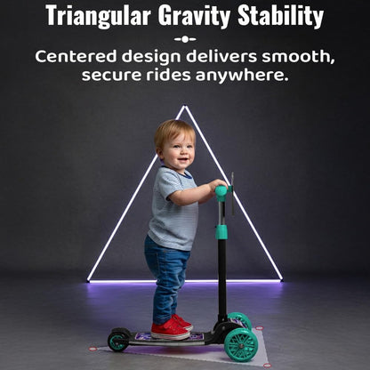 StarAndDaisy X NASA Kick Scooter for Kids 3+ Years, Foldable Skate Scooter for Children Girls & Boys with Multi-Level Height Adjustment, LED Wheels & Brakes -(Officially Licensed) Black