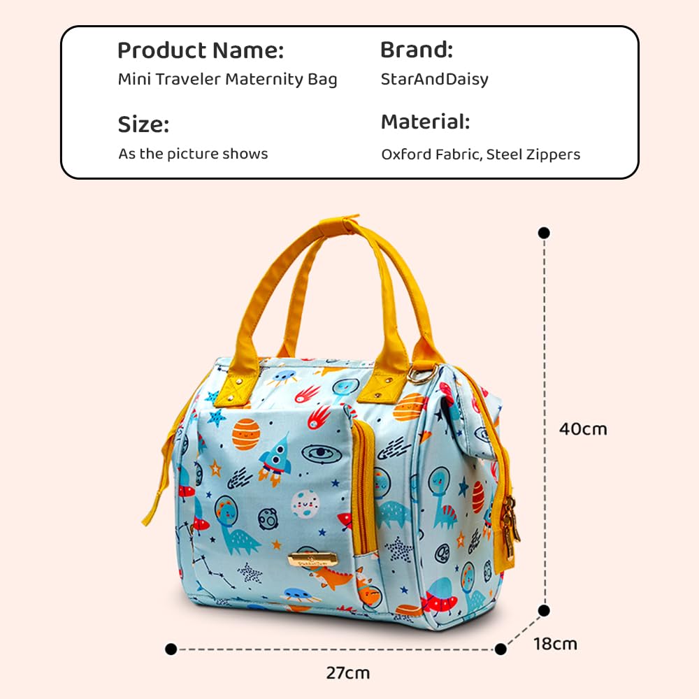 StarAndDaisy Diaper Bag/Diaper Bags for Mom with Light Weight and Potable Design/Multi Compartments, Waterproof Baby Bag with Ultra Soft Fabric.
