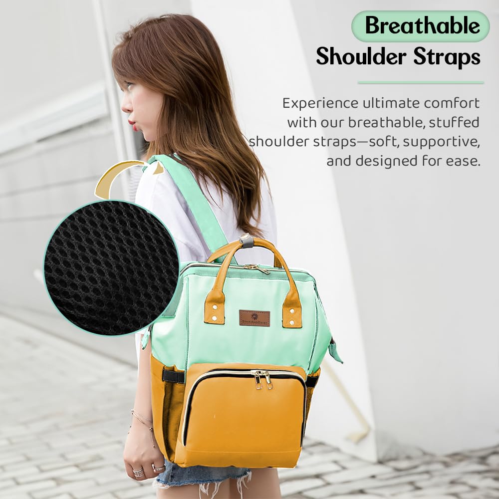 StarAndDaisy Diaper Bag for Mothers for Travel – 27L Lightweight Waterproof Leatherite Diaper Bag/Baby Bag for Mother Travel with 15 Multi-Purpose Pockets & Quick Access Diaper Pocket