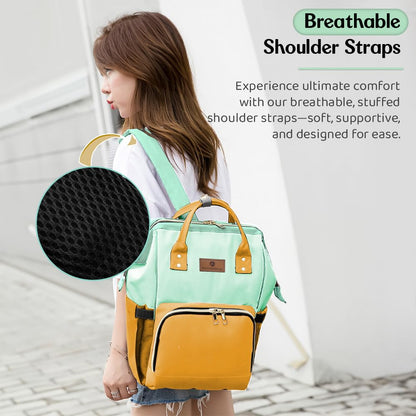 StarAndDaisy Diaper Bag for Mothers for Travel – 27L Lightweight Waterproof Leatherite Diaper Bag/Baby Bag for Mother Travel with 15 Multi-Purpose Pockets & Quick Access Diaper Pocket