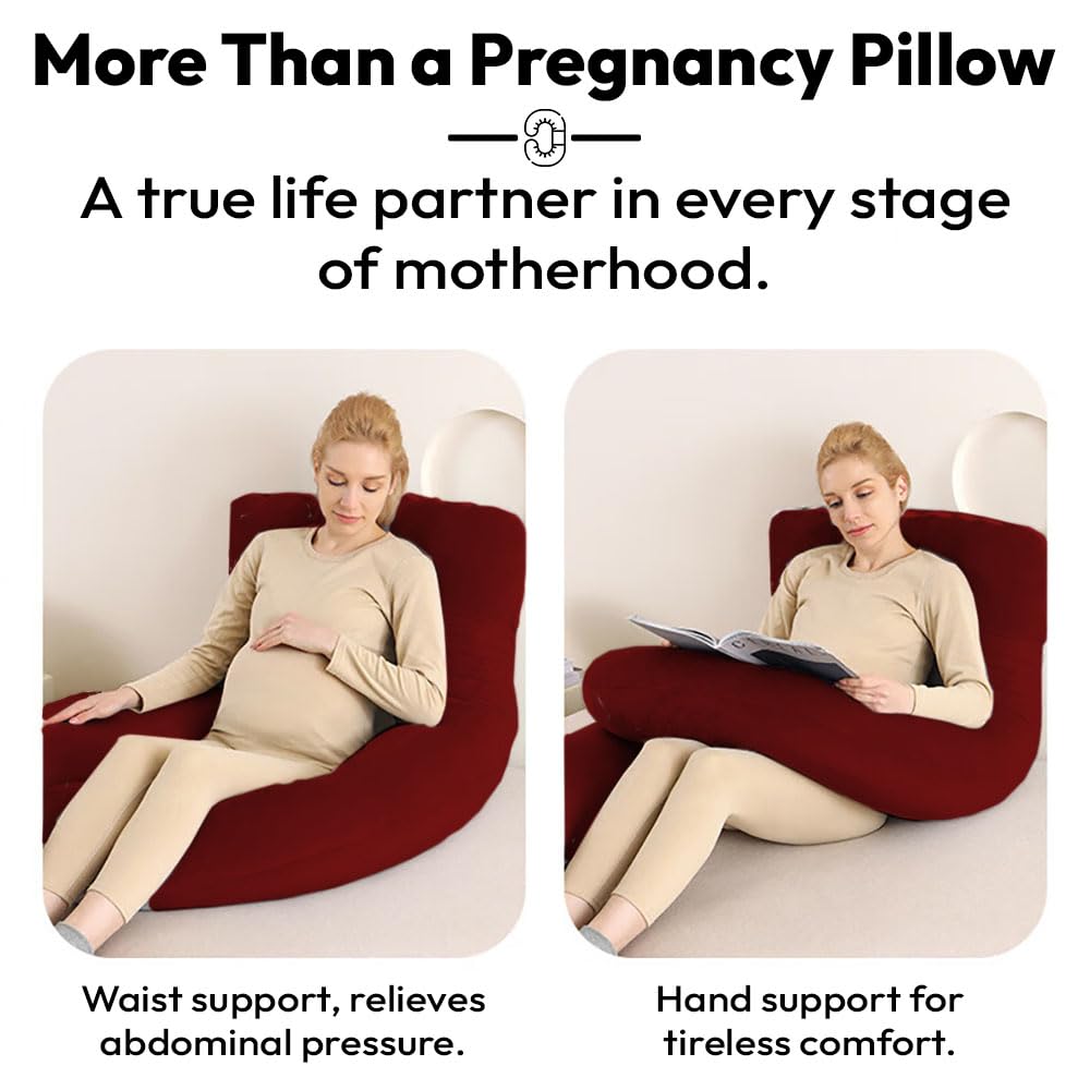 StarAndDaisy Pregnancy Pillow for Women/U Shape Body Pillow with 360° Full Body Support, Ergonomic & Comfortable Maternity Pillow for Pregnancy Sleeping