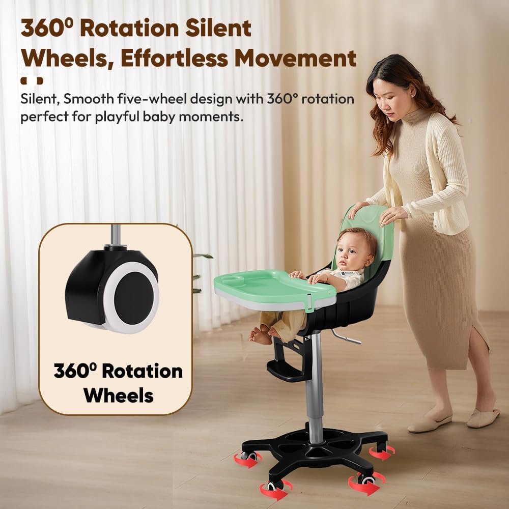 StarAndDaisy Little Nest Baby High Chair/Study Chair/Multifunctions Baby Chair for 6 Months to 6 Years Girls & Boys, Height Adjustable, Detachable Tray & One-Hand Adjustable - Blue