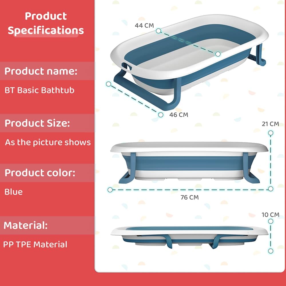 StarAndDaisy Baby Bath Tub for 0 to 5 Years/Bath Tub for Kids 0-3 Years, Tub for Girls & Boys with Soap Tray, Easy to Store (BT-Blue).