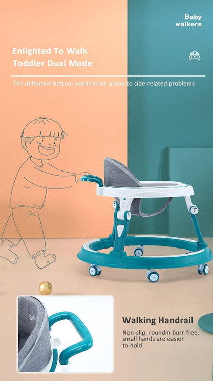 StarAndDaisy Baby Walkers 6-24 Month Boy & Girl / 360° Walker for Kids 1 Years with Multi Adjustable Height/Multi-Function Baby Walker with Anti-Rollover - (Blue)
