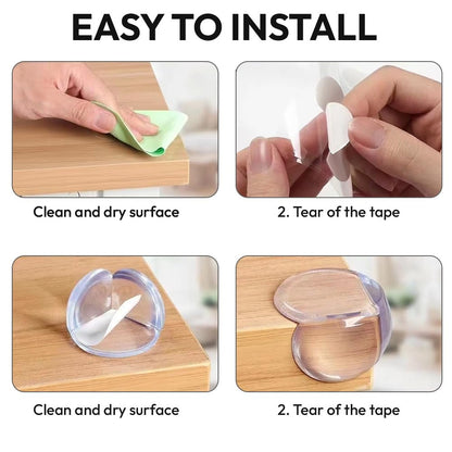 StarAndDaisy Baby Proofing Corner Guards Pack of 8 / Round Silicone Edge Protector for Sharp Table Corners & Furniture Safety